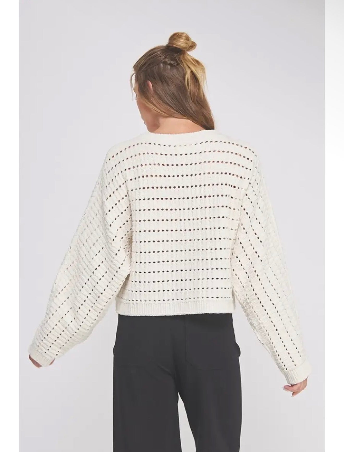 Chenille Crop Sweater