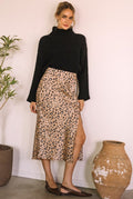 Lila Leopard Midi Skirt