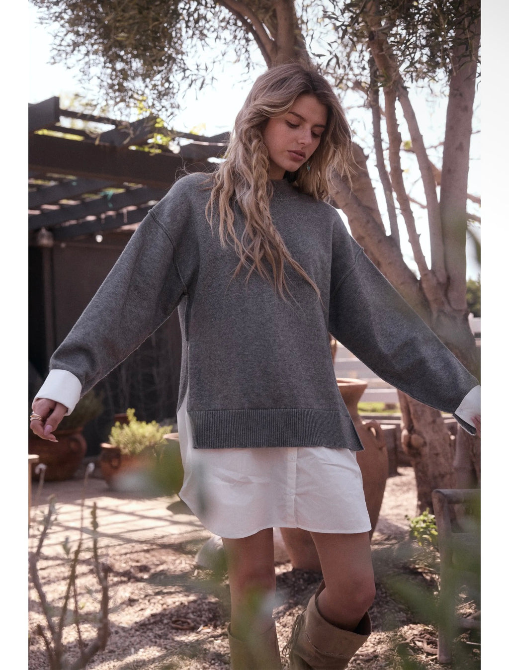 Layered Twofer Sweater Dress
