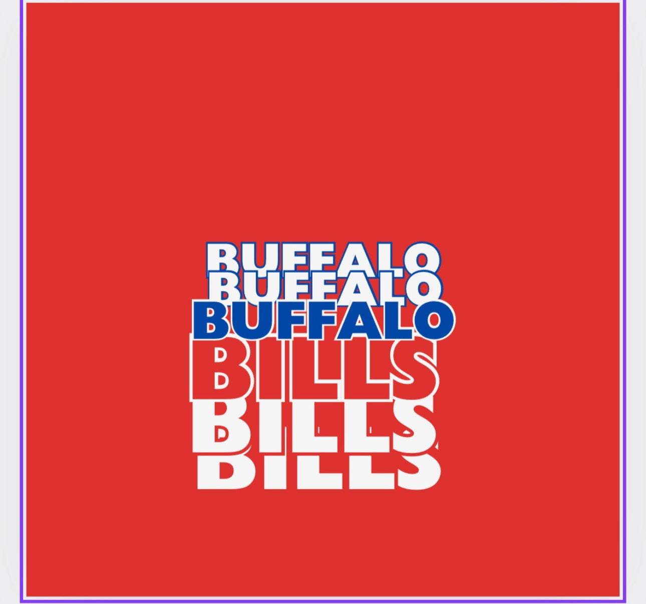 Repeating Buffalo Bills Tshirt in White or Red