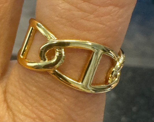 Adjustable Oval Link Ring