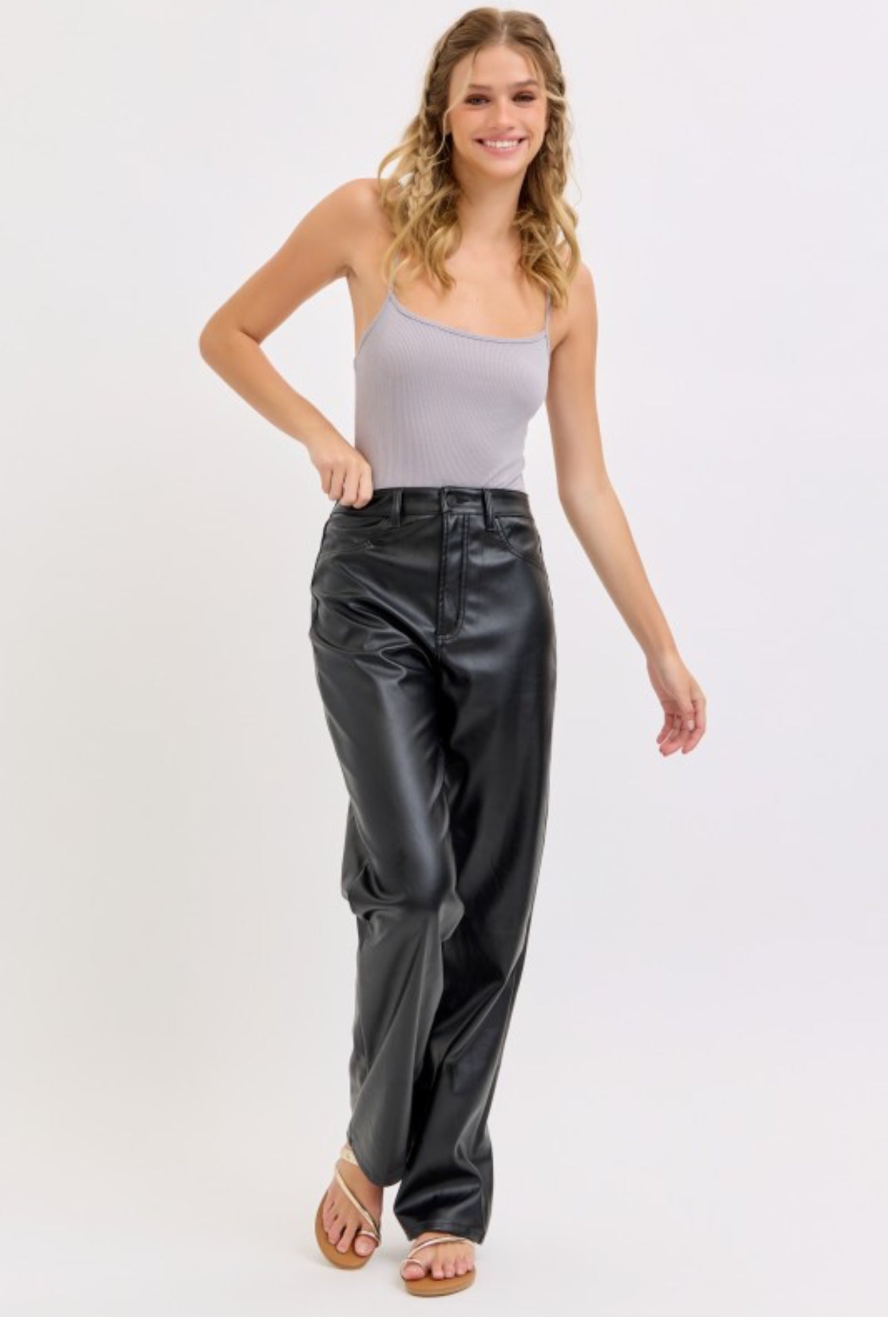 Farlen Faux Leather Jean