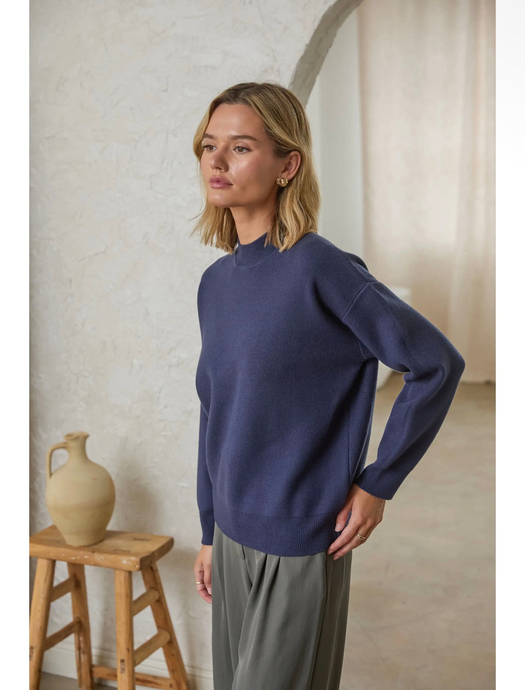 Melina Mock Neck Sweater