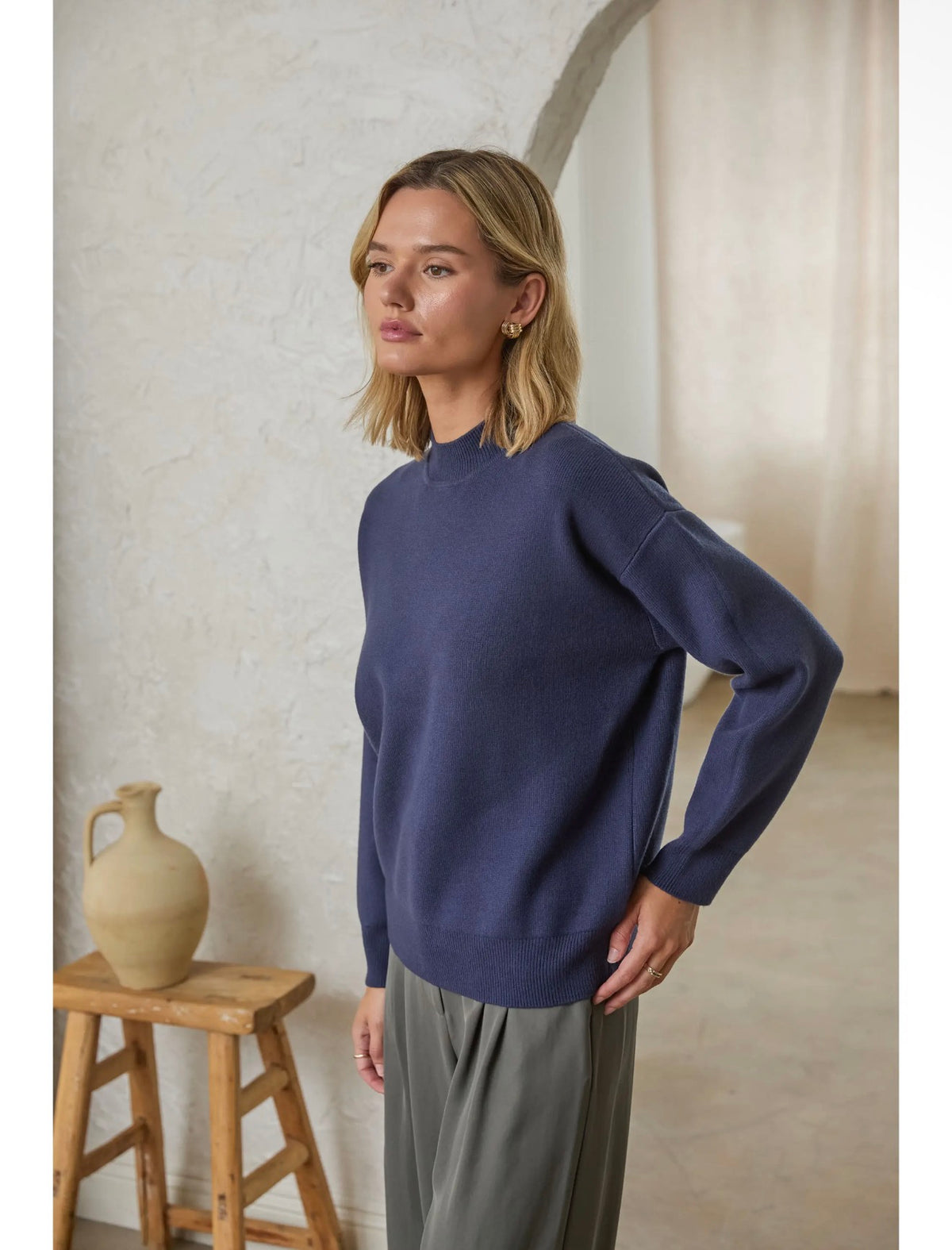 Melina Mock Neck Sweater