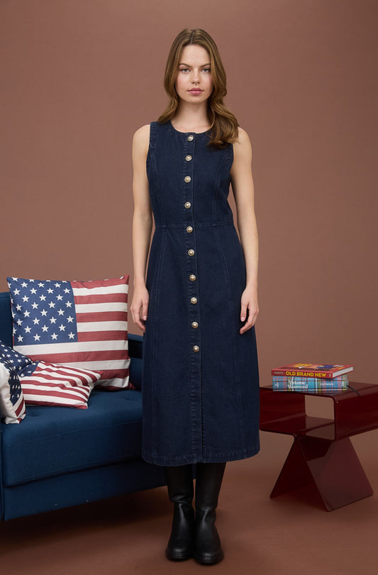 Devan Denim Midi Dress