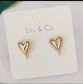 CZ Heart Stud Earring