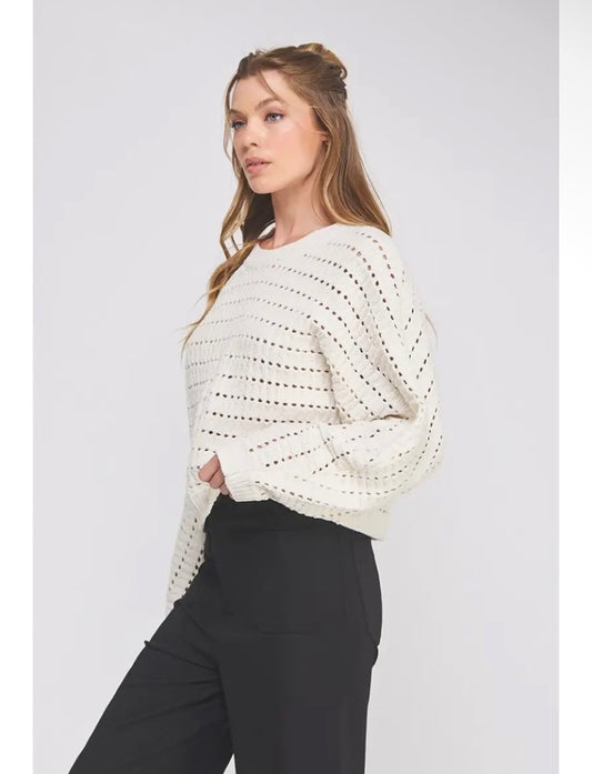 Chenille Crop Sweater