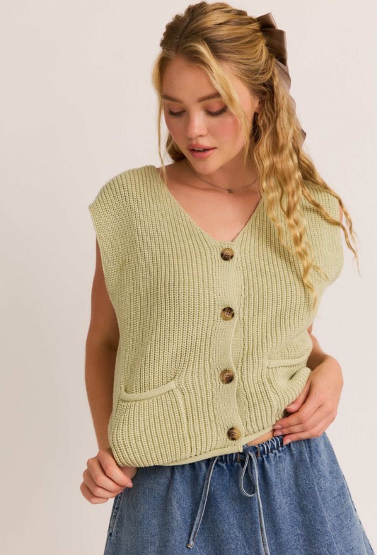 Sage Sweater Vest
