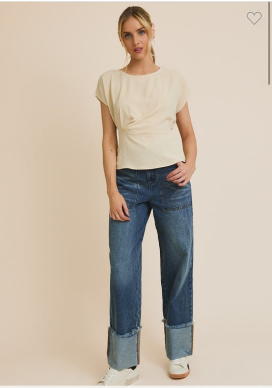 Darla Shirring Detail Top