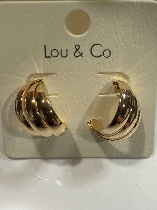 Triple Band Hoop Earrings