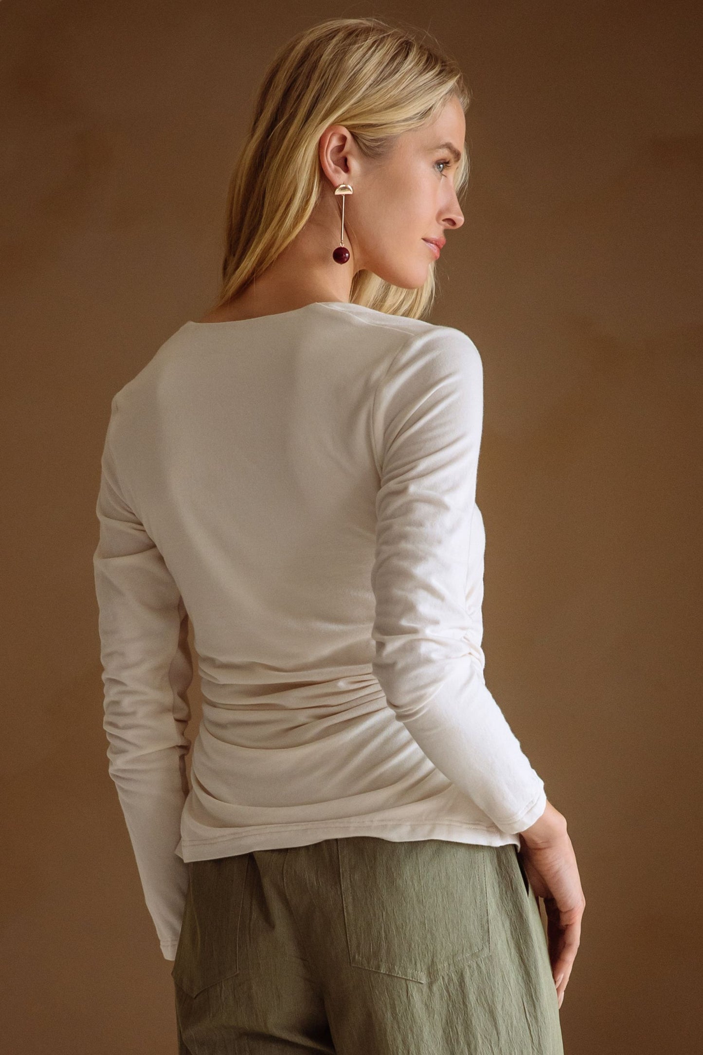 Regina Rushed Long Sleeve Top