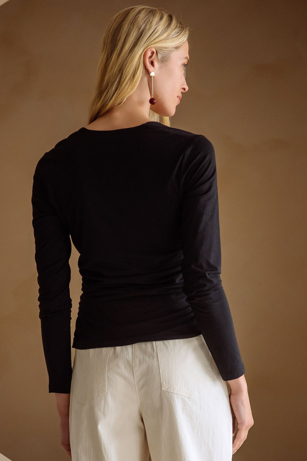 Regina Rushed Long Sleeve Top