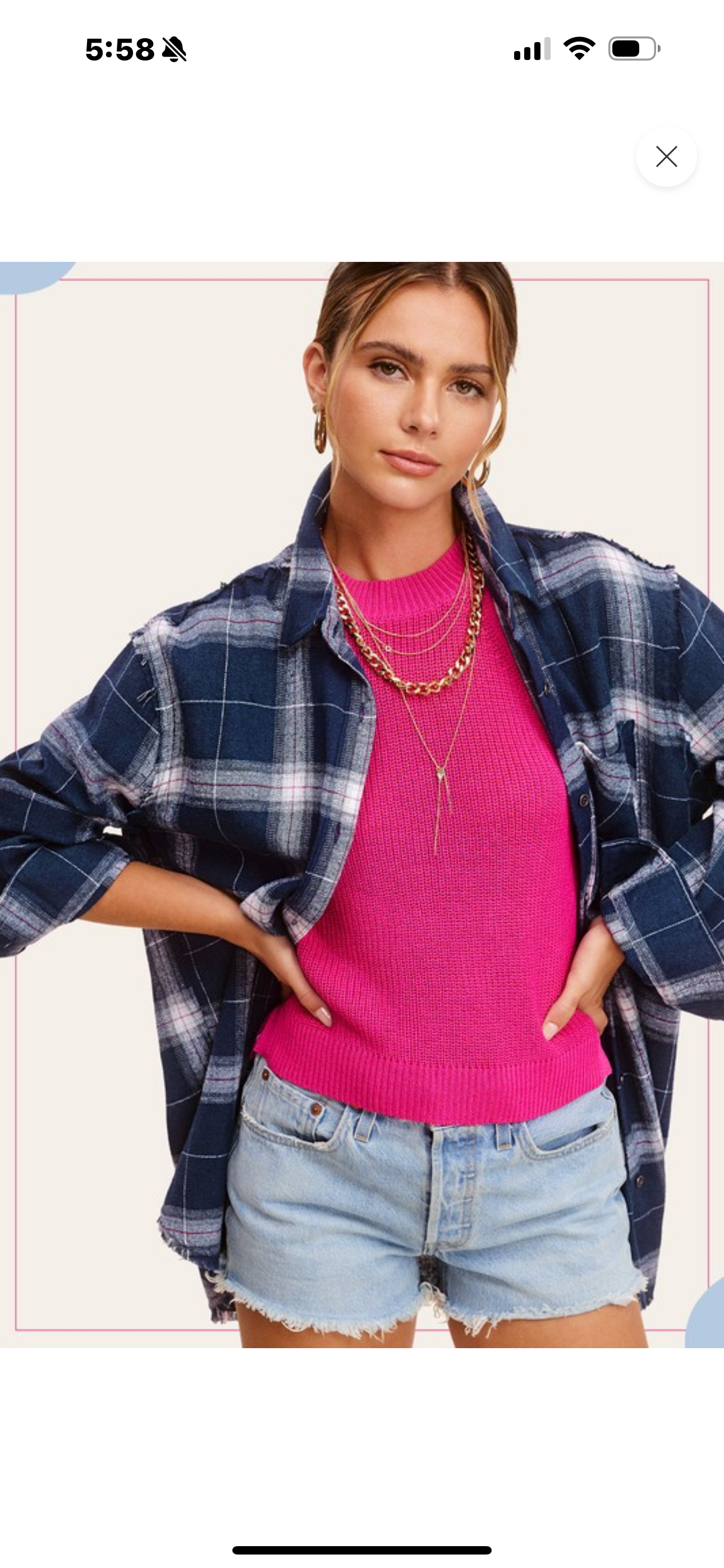 Randy Raw Edge Plaid Shirt