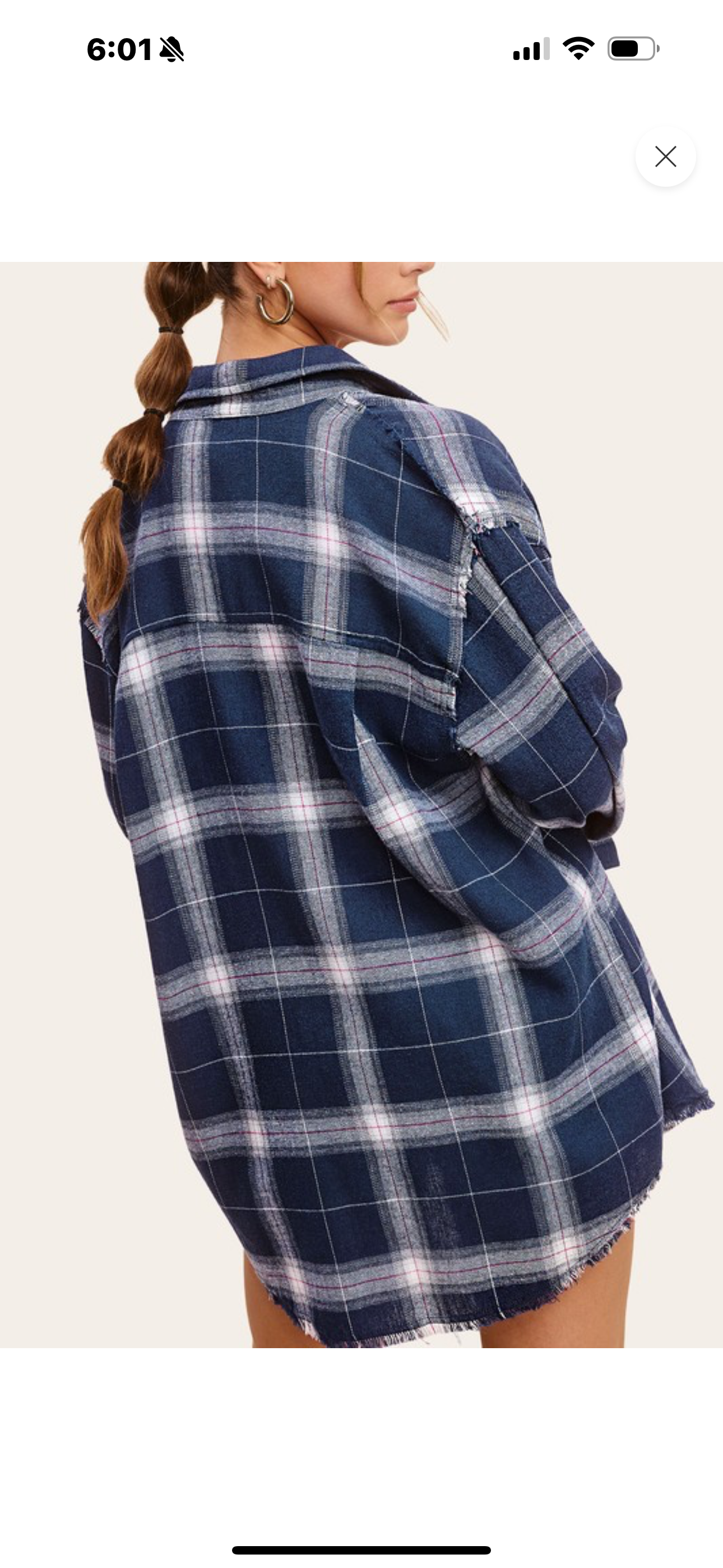 Randy Raw Edge Plaid Shirt