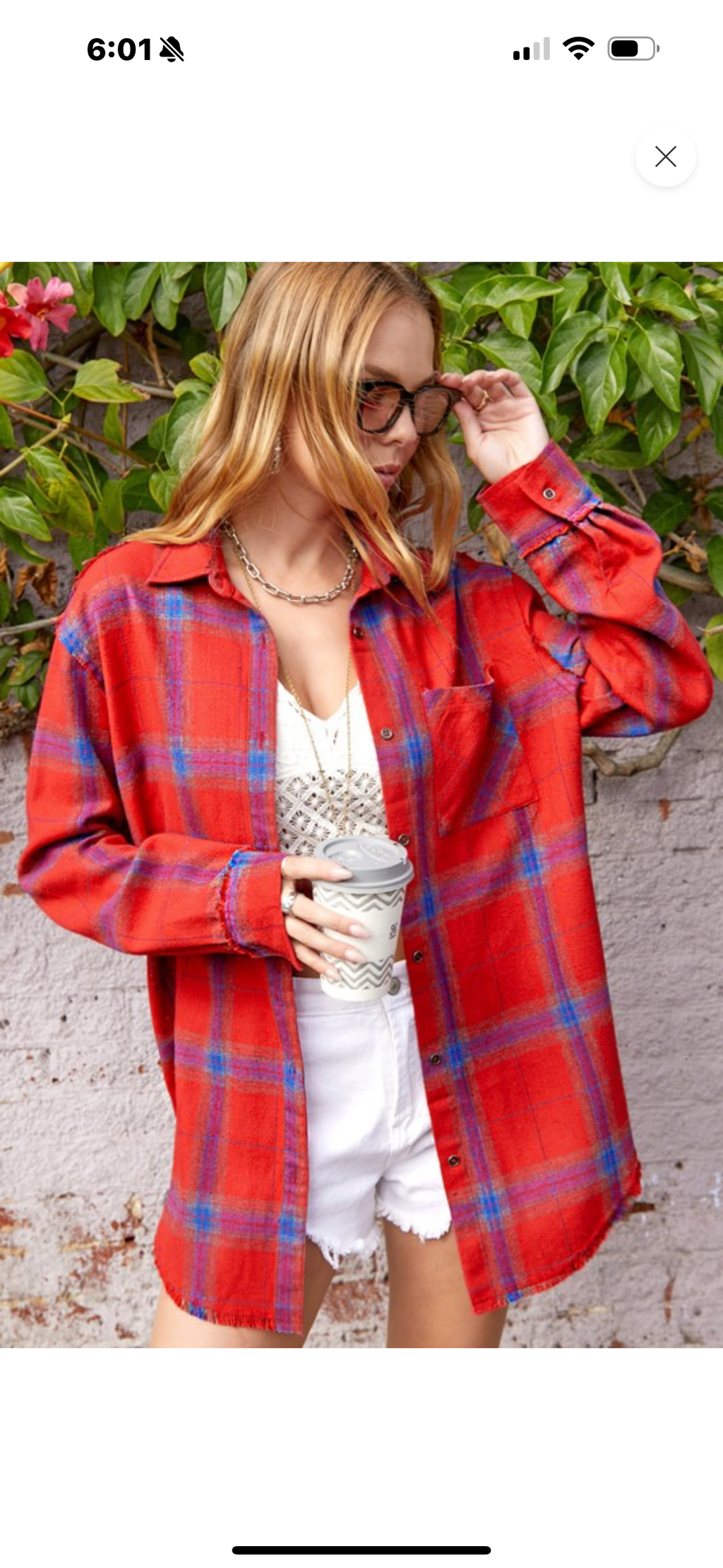 Randy Raw Edge Plaid Shirt
