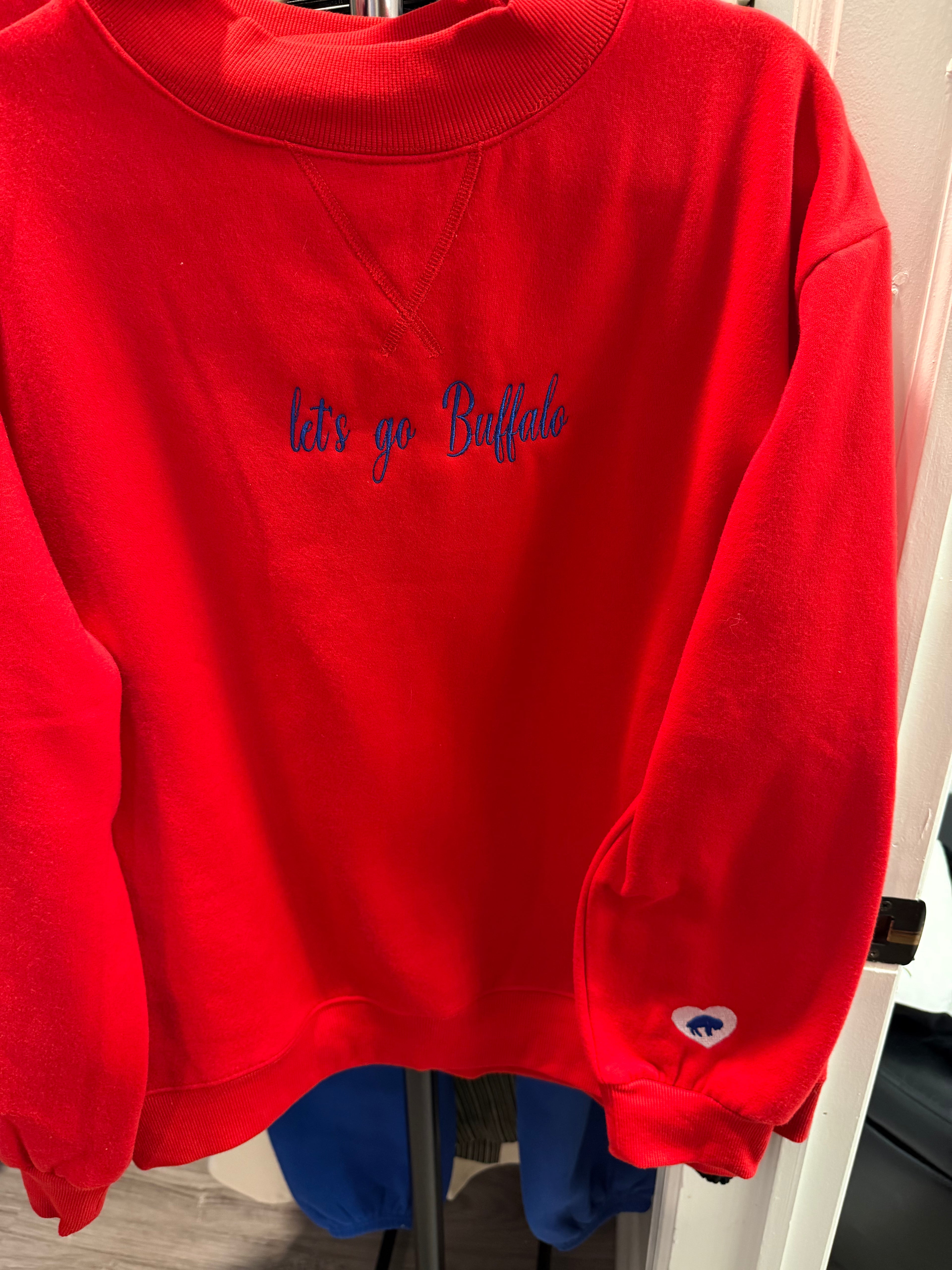 Let's Go Buffalo Embroidered Sweatshirt