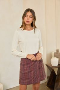 Star Power Studded-Shoulder Top
