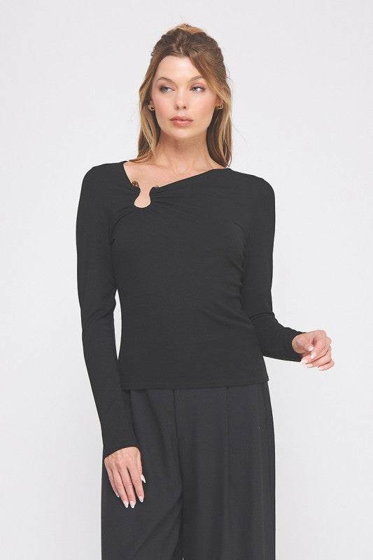 Ellie Soft Top with Hardware Detail