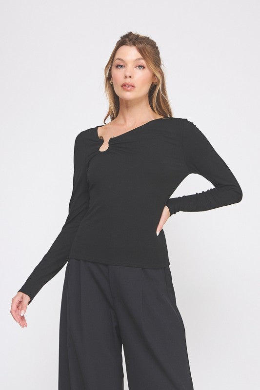 Ellie Soft Top with Hardware Detail