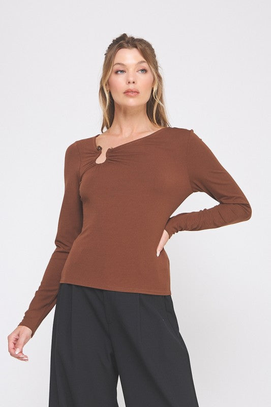 Ellie Soft Top with Hardware Detail
