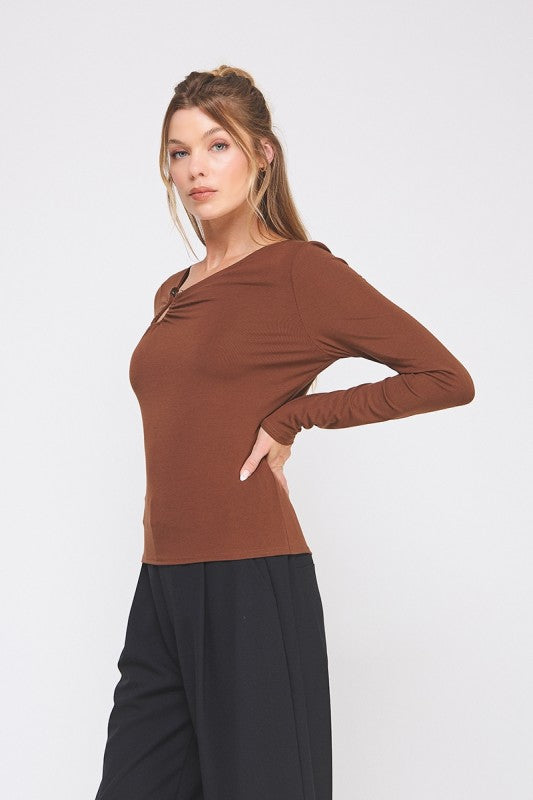 Ellie Soft Top with Hardware Detail