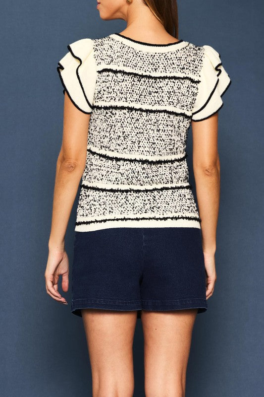 Ruby Ruffle Sweater