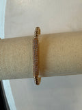 Gold Beaded Bangle Bracelet