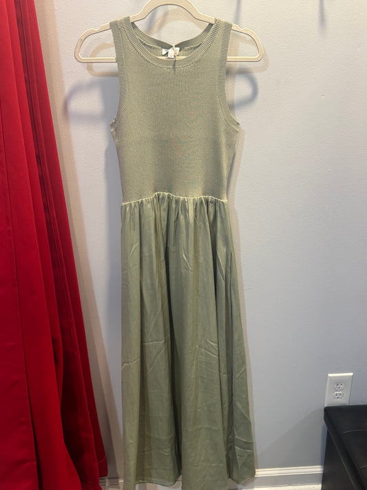 Mixed Media Midi Dress