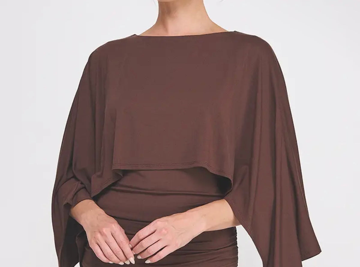 Cocoa Kiss Shawl Top