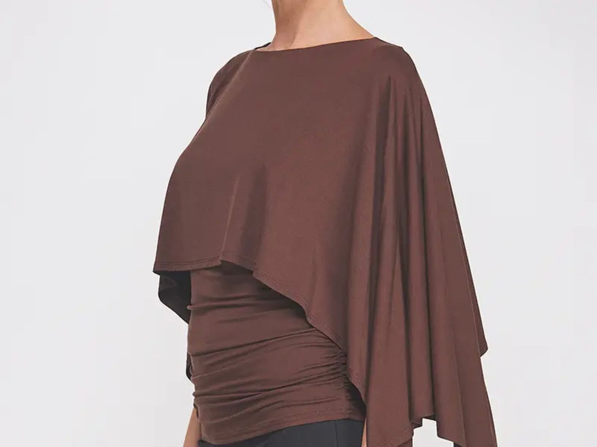 Cocoa Kiss Shawl Top