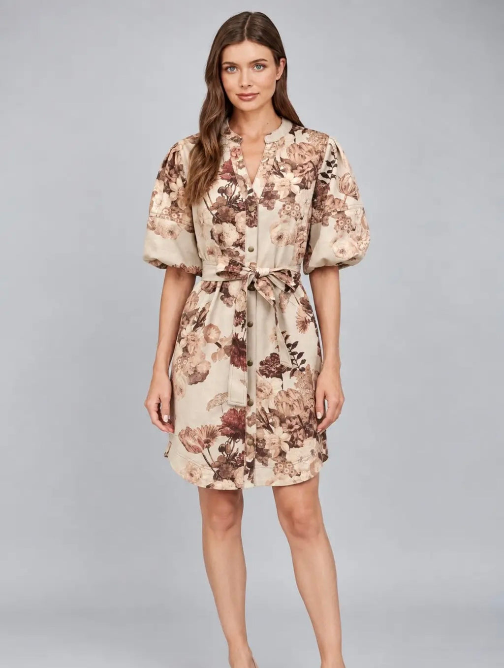 Botanical Denim Dress