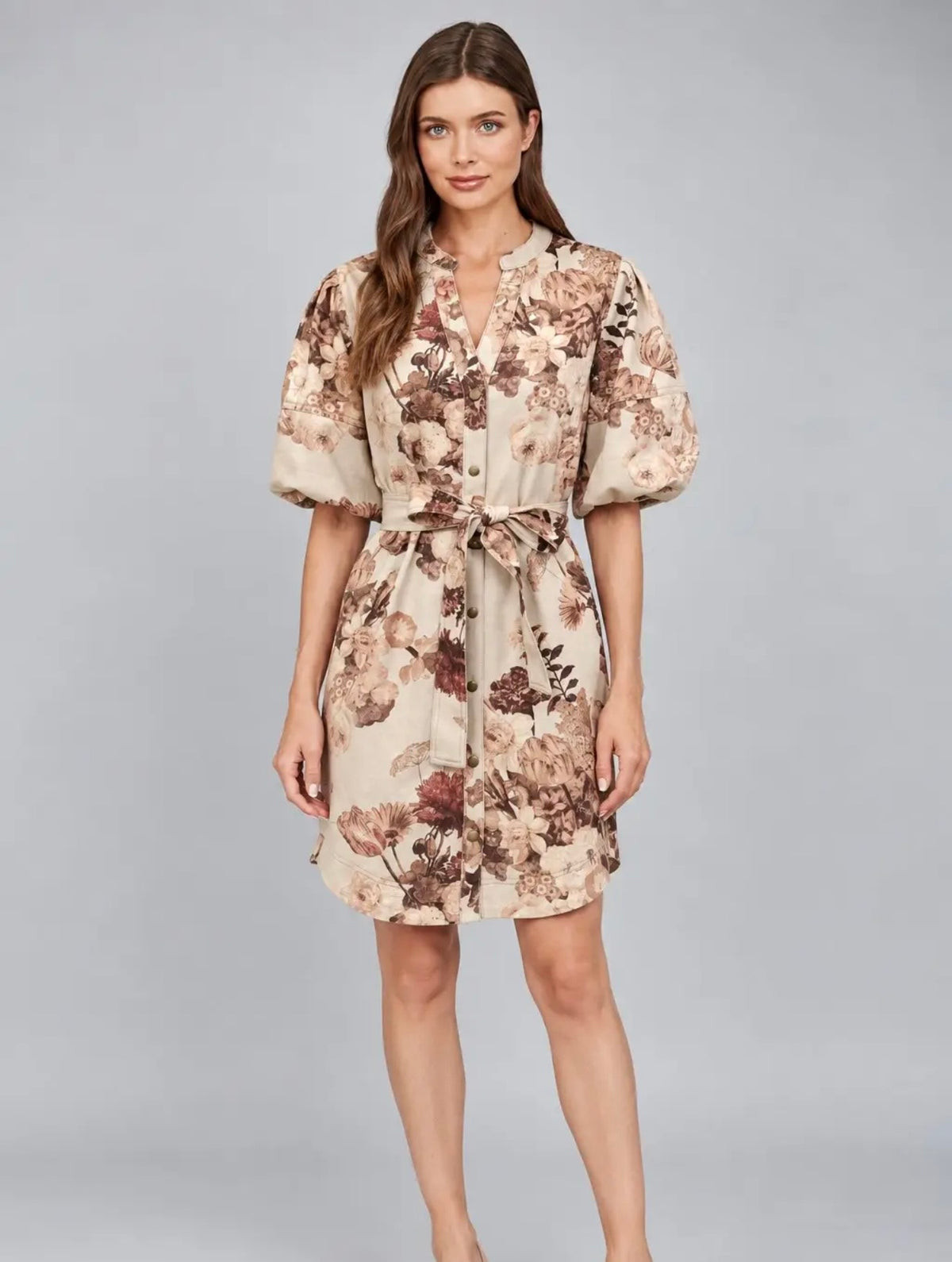 Botanical Denim Dress
