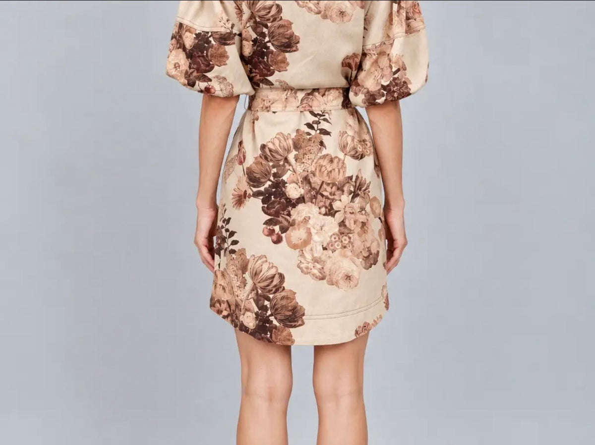 Botanical Denim Dress