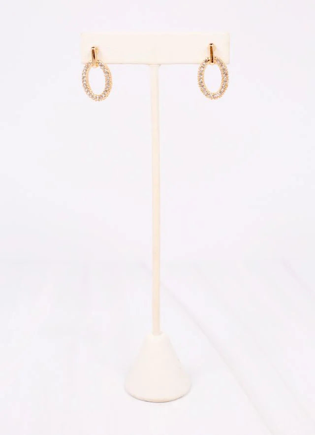 Brydon CZ Open Drop Earring Gold