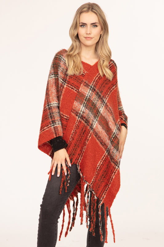 Just The Right Poncho Coral