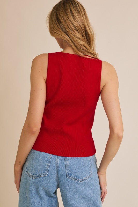 Barb Button Up Top