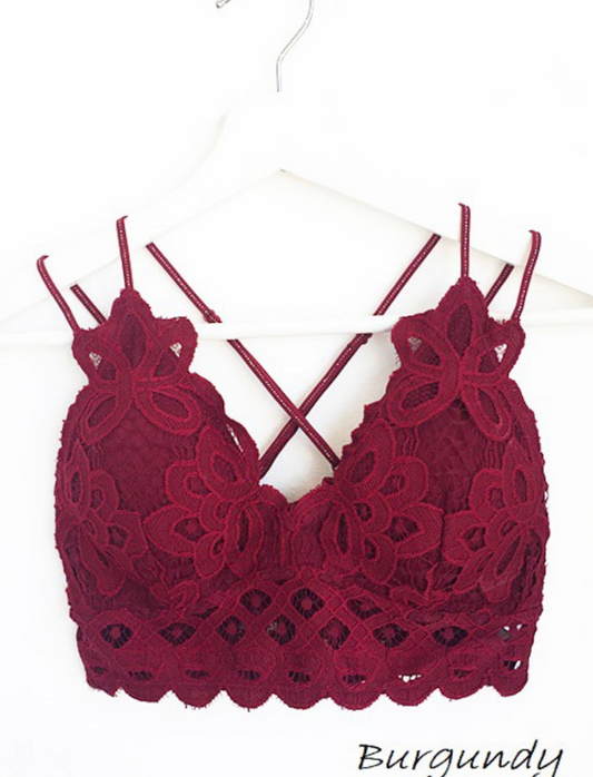 Brandy Bralette Burgundy