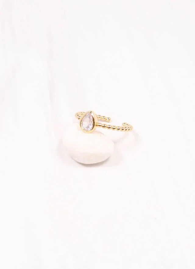 Mackenzie Adjustable CZ Ring GOLD