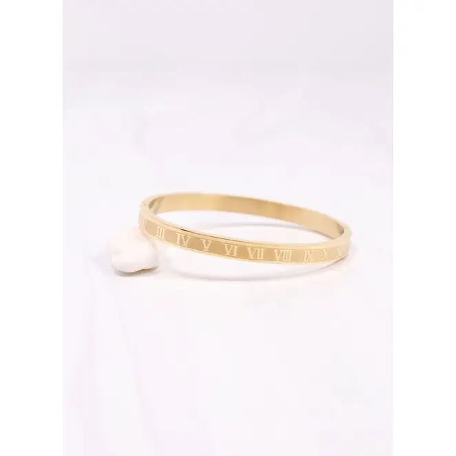 Constanzia Roman Numeral Bracelet Gold