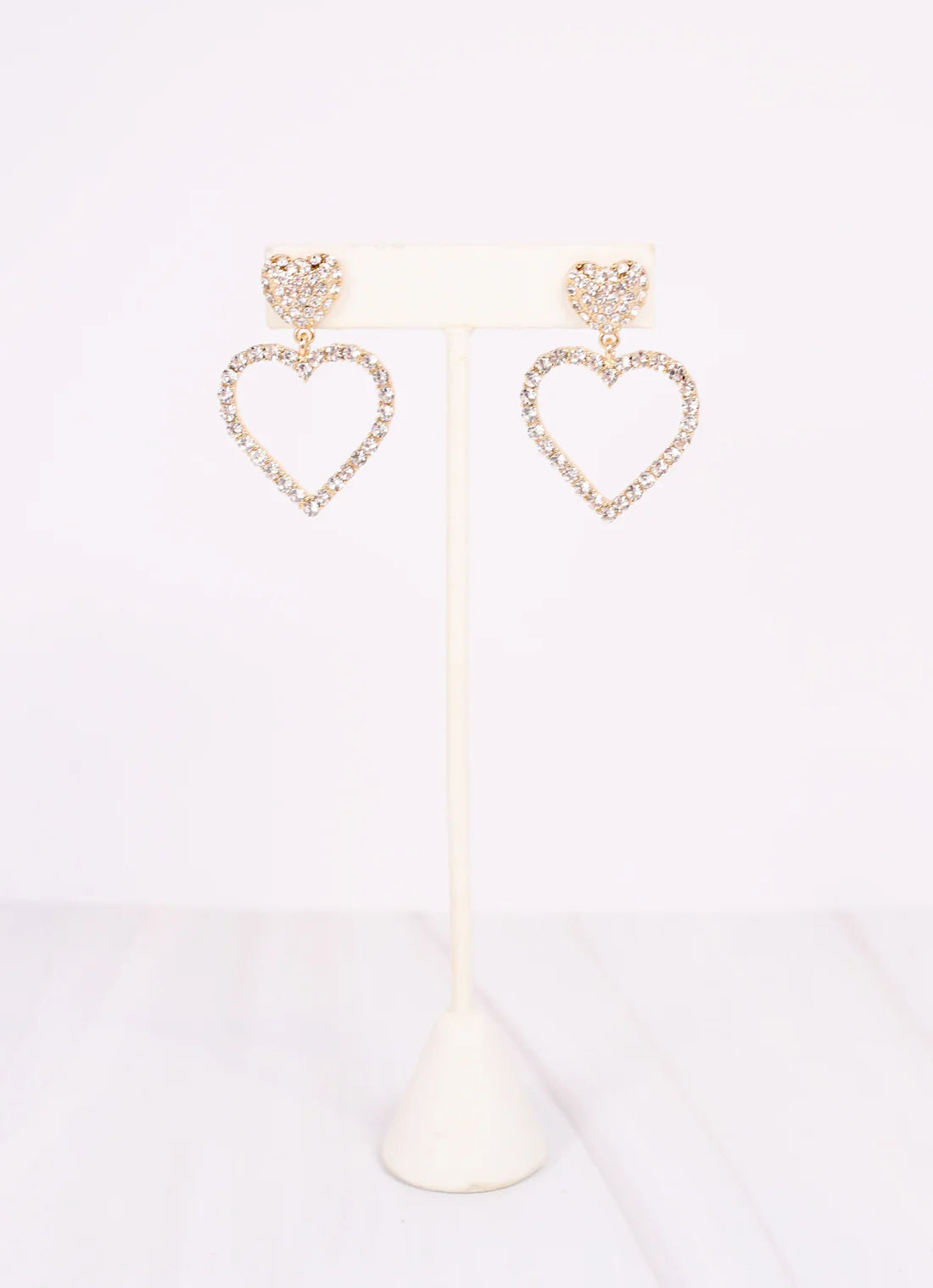 Laredo CZ Heart Earring CLEAR