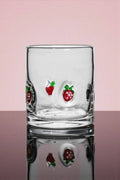 Strawberry Clear Drinking Glass