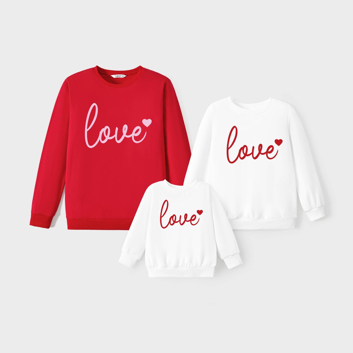 Valentine's Day Letter Long-sleeve Tops for Mommy and Me