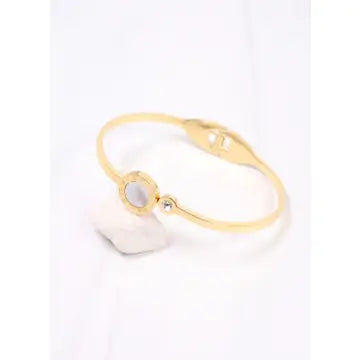 Kimberlee Bangle with Accent Gold