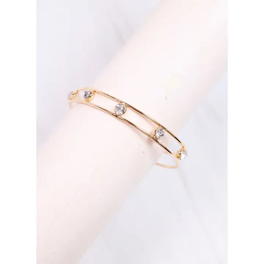 Knighton Cz Cuff Bracelet Gold