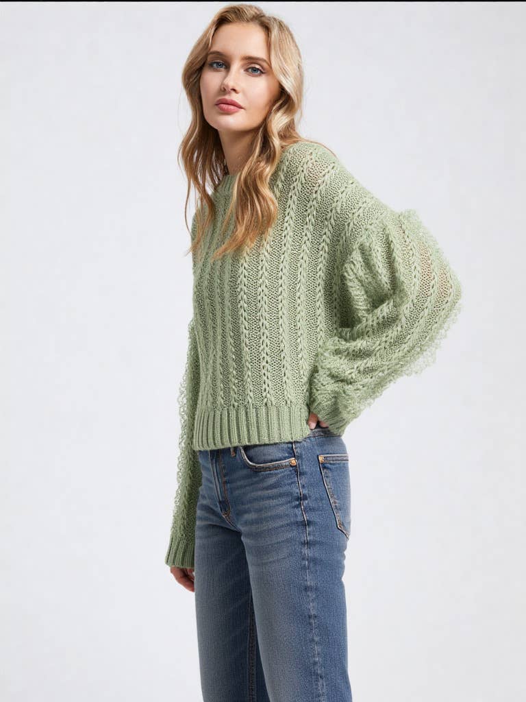 Lena Lace Trim Top