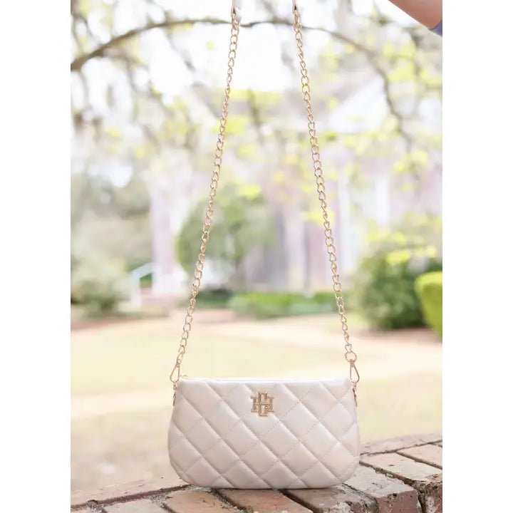 Livi Quilted Crossbody Pearl