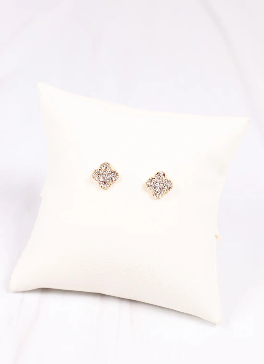 Quinn CZ Clover Earring GOLD