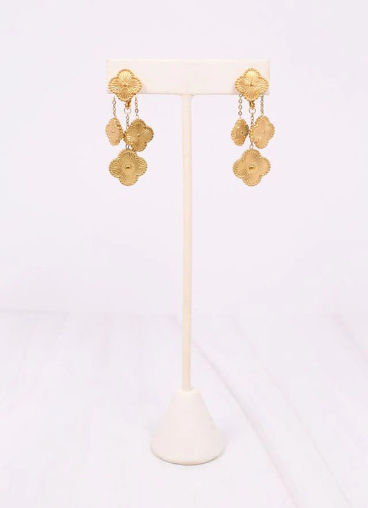 Tamara Clover Drop Earring GOLD