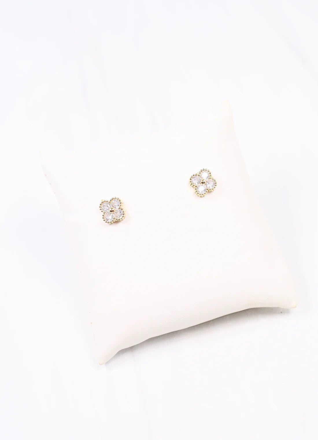 Chrysta CZ Clover Earring GOLD