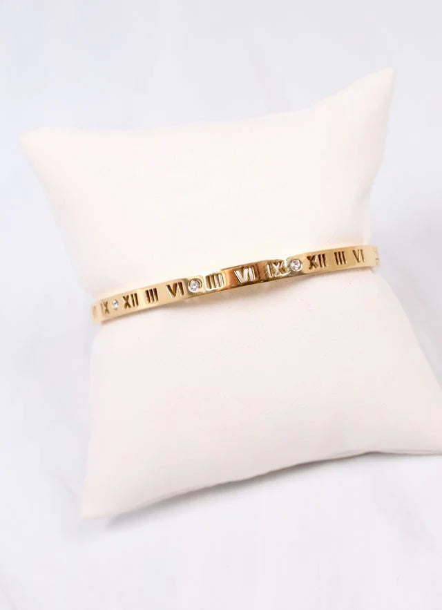 Benson Roman Numeral Bracelet GOLD